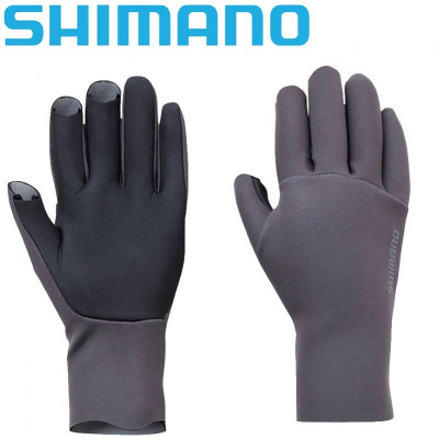Перчатки с тремя открытыми пальцами Shimano Chloroprene EXS 3 Cut Gloves Gray