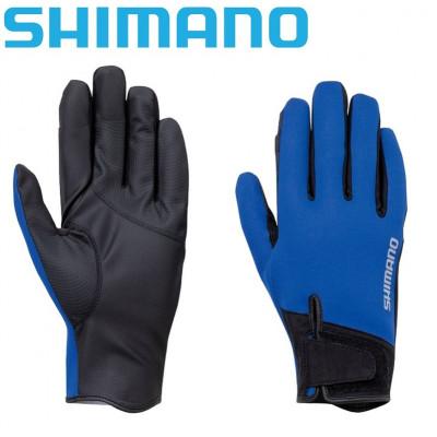 Перчатки с тремя откидными пальцами Shimano Pearl Fit 3 Cover Gloves Blue