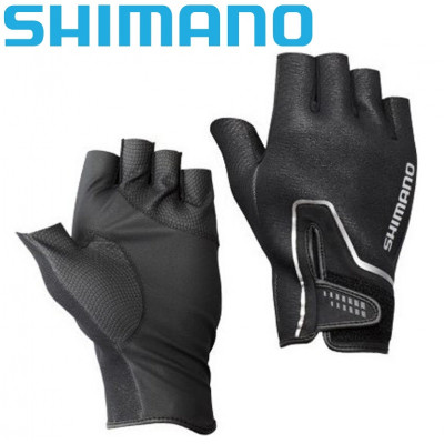 Перчатки с пятью открытыми пальцами Shimano Pearl Fit 5 Gloves Black
