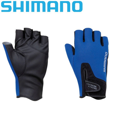 Перчатки с пятью открытыми пальцами Shimano Pearl Fit 5 Gloves Blue