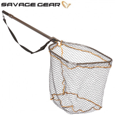 Подсак телескопический Savage Gear Full Frame Rubber mesh Landing Net размер L длина 95-150см