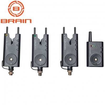 Набор электронных сигнализаторов с пейджером Brain Wireless Bite Alarm B-1 3+1