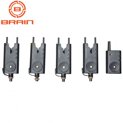 Набор электронных сигнализаторов с пейджером Brain Wireless Bite Alarm B-1 4+1