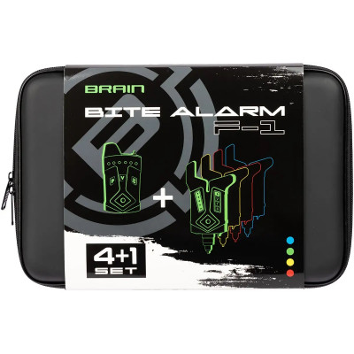 Набор электронных сигнализаторов с пейджером Brain Wireless Bite Alarm F-1 4+1