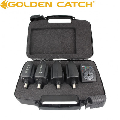 Набор электронных сигнализаторов с пейджером Golden Catch Bite Alarm Set SN55 4+1