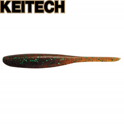 Силиконовая приманка Keitech Shad Impact 2" длина 52мм цвет #02 Peach Green Flake