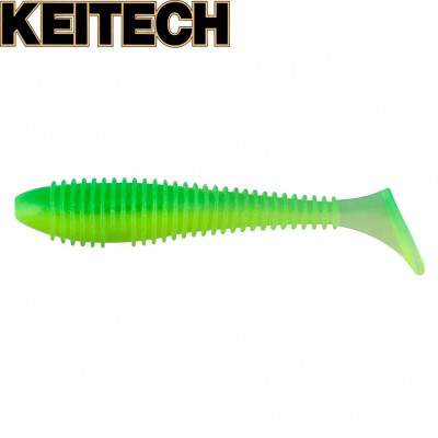 Силиконовая приманка Keitech Swing Impact FAT 7.8" длина 198мм цвет #11 Lime Chartreuse Glow