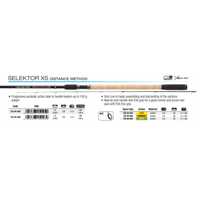 Фидер Trabucco Selektor XS Distance Method 3603(3)/PW(100) длина 3,6м тест до 100гр